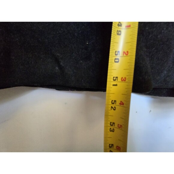 Liz Claiborne Coat Womens 14 Black Long Winter 100% Wool Old Money Quiet Luxury - Picture 8 of 9